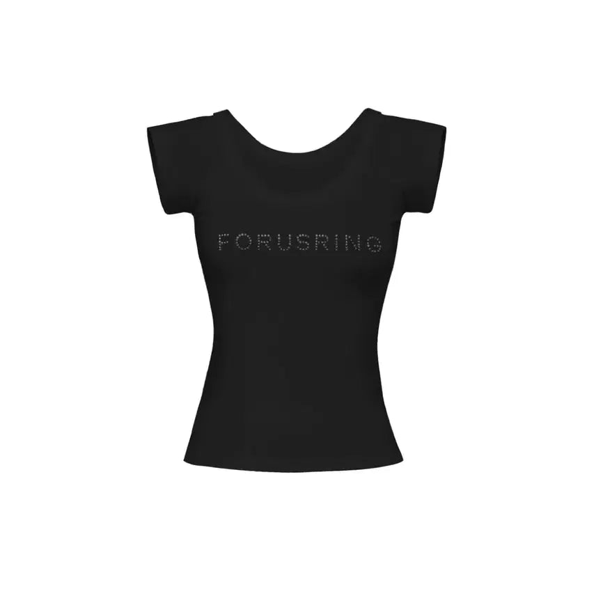 [BUNJANG] Forusring Jewel Logo T-Shirt Black / forusring 포어링 쥬얼티 쥬얼로고티 블랙