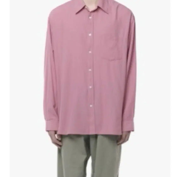 [BUNJANG] M.I.E. 23AW Hemp Poika Shirt Pink / M 이얼즈어고 헴프 포이카셔츠 [핑크]