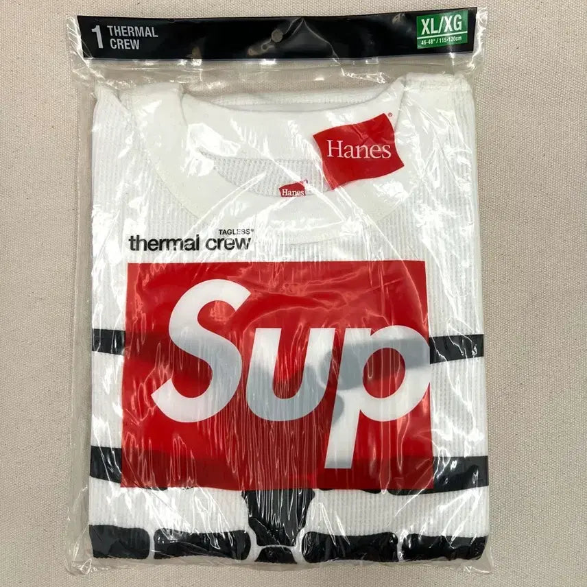 [BUNJANG] Supreme Heinze Bones Thermal Crew Natural XL/XG / 슈프림 헤인즈 본즈 써멀 크루 내츄럴 XL/XG