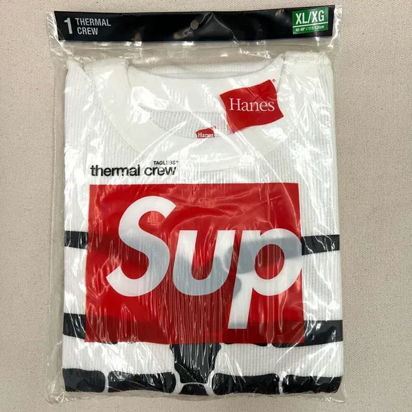 [BUNJANG] Supreme Heinze Bones Thermal Crew Natural XL/XG / 슈프림 헤인즈 본즈 써멀 크루 내츄럴 XL/XG