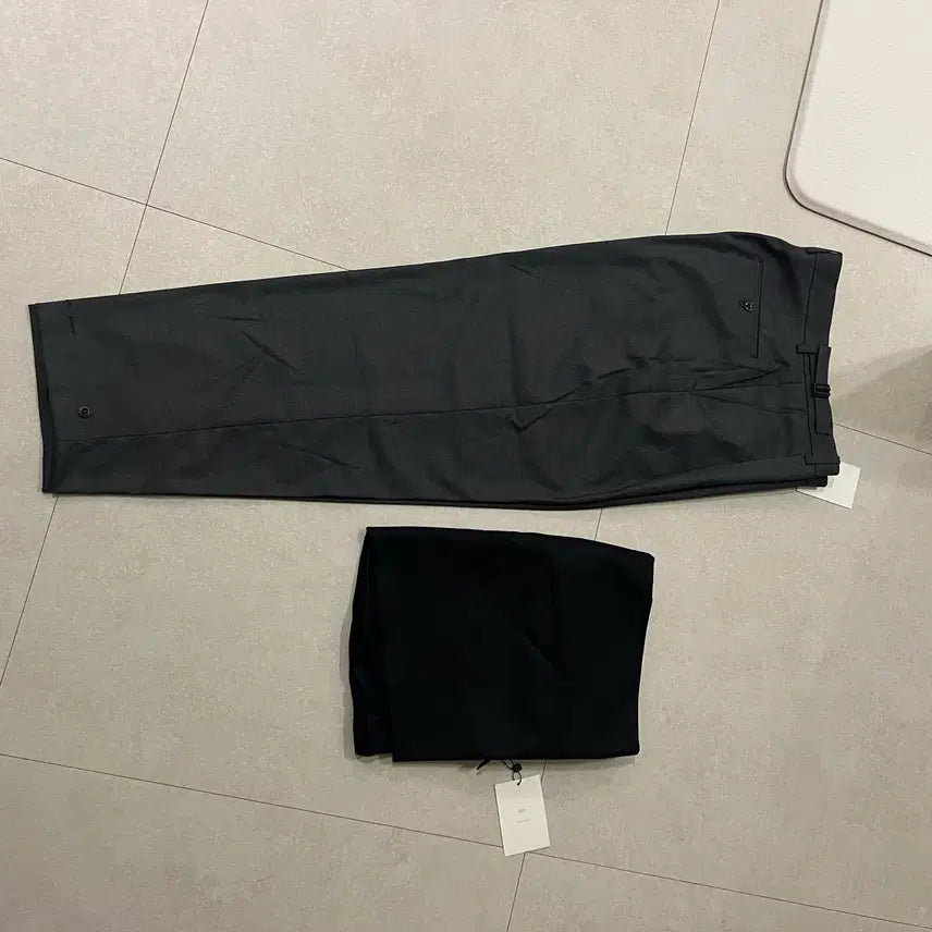 [BUNJANG] BAURO Adjustable Hem Slack Pants (Black) / 바우로 밑단조임가능 슬랙스M(블랙, 차콜)