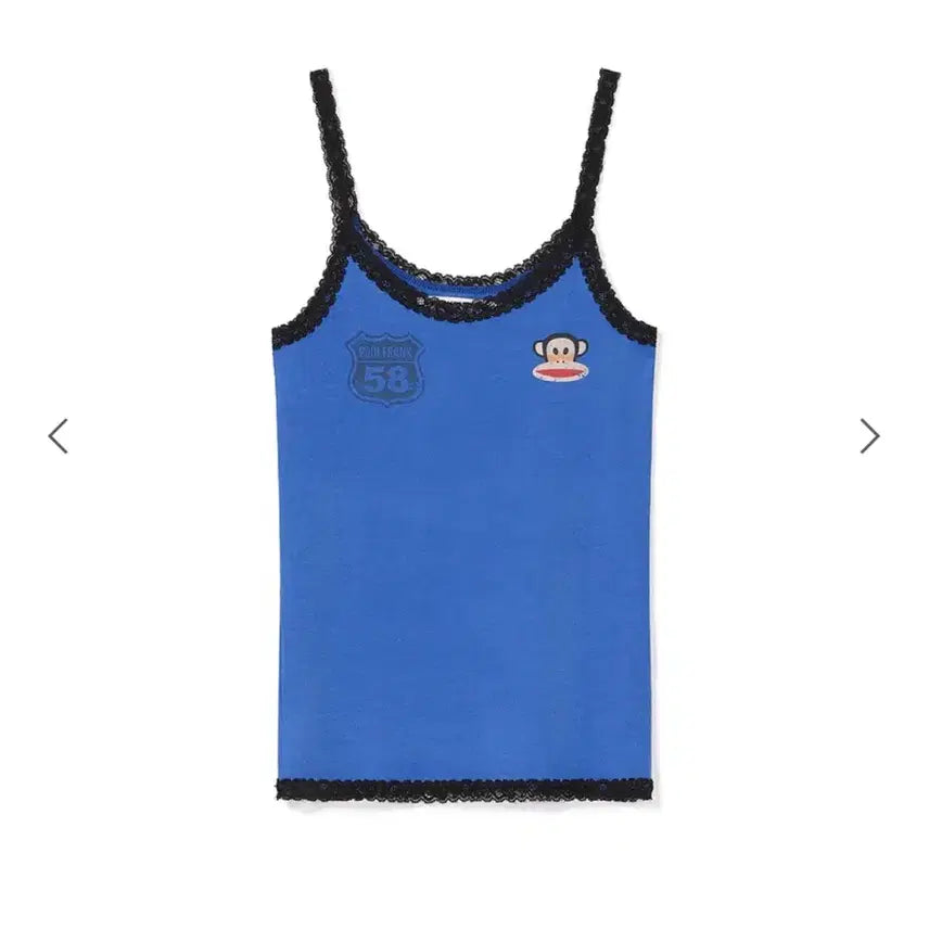 [BUNJANG] SUNBUN PROJECT x PAUL FRANK Lace Sleeveless Blue M / 썬번프로젝트x폴프랭크 레이스 슬리브리스 블루M