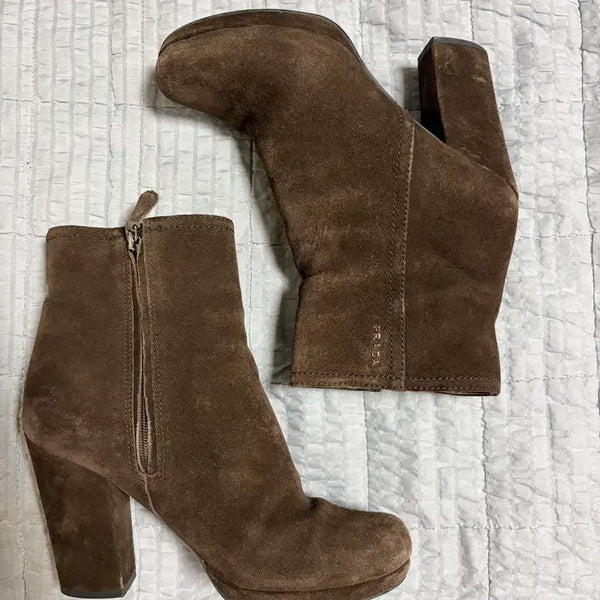 [BUNJANG] PRADA Sport Suede Boots Brown EU 36.5 / [36.5 SIZE] PRADA 프라다 스포츠 스웨이드 부츠 브라운