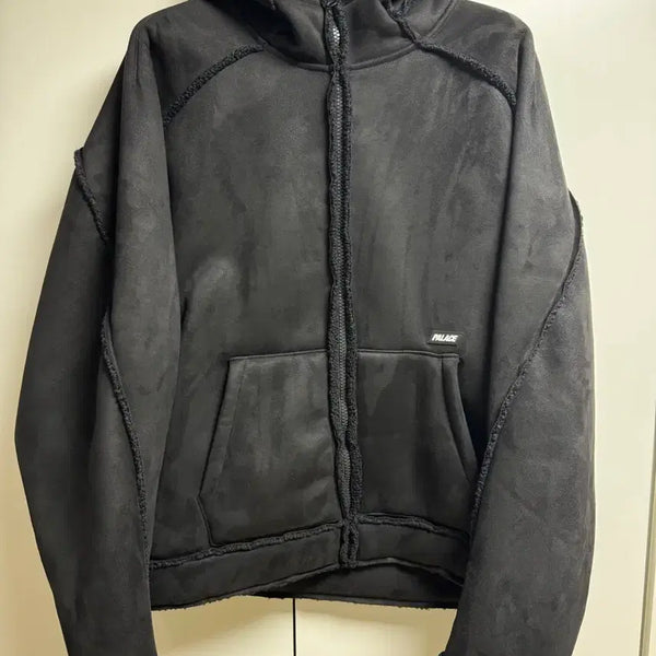 [BUNJANG] Palace Sherpa Suede Hoodie Jacket Black XL / 25FW - 팔라스 쉐르파 스웨이드 후드 자켓 블랙 XL