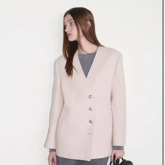 [BUNJANG] L'Ecrin Collarless Boucle Jacket / [루에브르] collarless boucle jacket