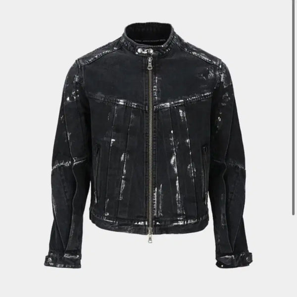 [BUNJANG] Andersson Bell Wax Coated Motorcycle Jacket Black / [L] 앤더슨벨 왁스 코티드 모터사이클 자켓 블랙 awa560m(BLACK)