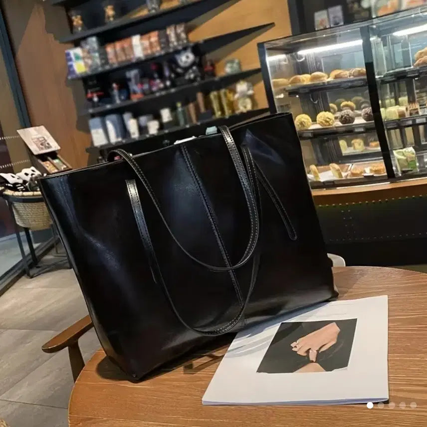 [BUNJANG] Leather Tote Bag / 레더 토트백 새제품
