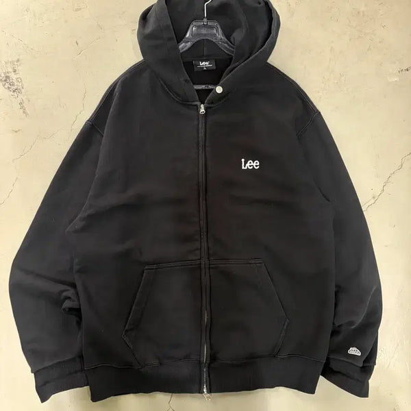 [BUNJANG] Manwon Shop Lee Logo Two-Way Oversized Hoodie Zip-up XL / 만원샵 Lee 리 로고 투웨이 오버사이즈 후드집업 XL