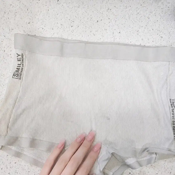 [BUNJANG] Ivory Ribbed Panty - 1 pc / 아이보리 골지 팬티 / 1장