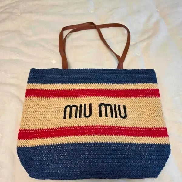 [BUNJANG] Miwear Miwear Raffia Shoulder Tote Bag / 미워미워 여성 숄더백 라피아 토드백