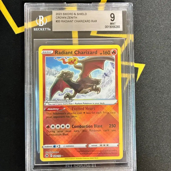 [BUNJANG] Charizard BGS 9 Graded Pokémon Card (Radiant Charizard #20) / 영판 찬란한 리자몽 BGS 9등급 포켓몬카드