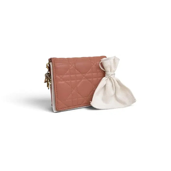 [BUNJANG] Dior Lady Cannage Patent Medium Wallet Pink / 디올 레이디 까나쥬 페이던트 중지갑 핑크
