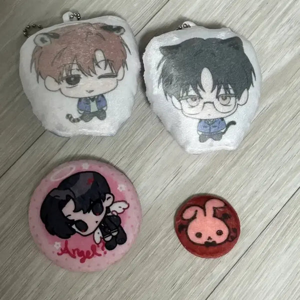 [BUNJANG] Gwaedam Chulgeun Yoewon Kimsoreum Cushion Badge Bundle Set / 괴담출근 괴출 최요원 김솔음 쿠션 뱃지 일괄