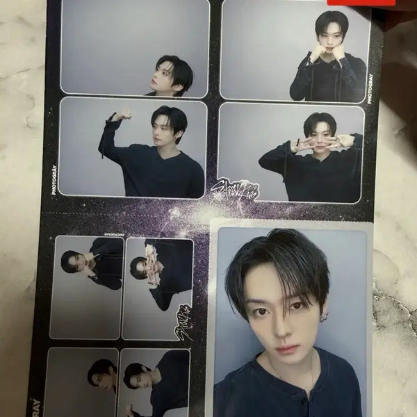 [BUNJANG] Stray Kids Lee Know Photo Booth Four-Cut Photocard / 스트레이키즈 디스앤댓 팝업 포토그레이 네컷 리노