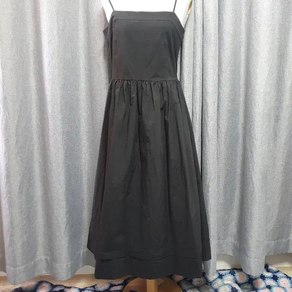 [BUNJANG] Sleeveless Square Neck Maxi Dress / M슬리브리스 사각사각 맥시원피스