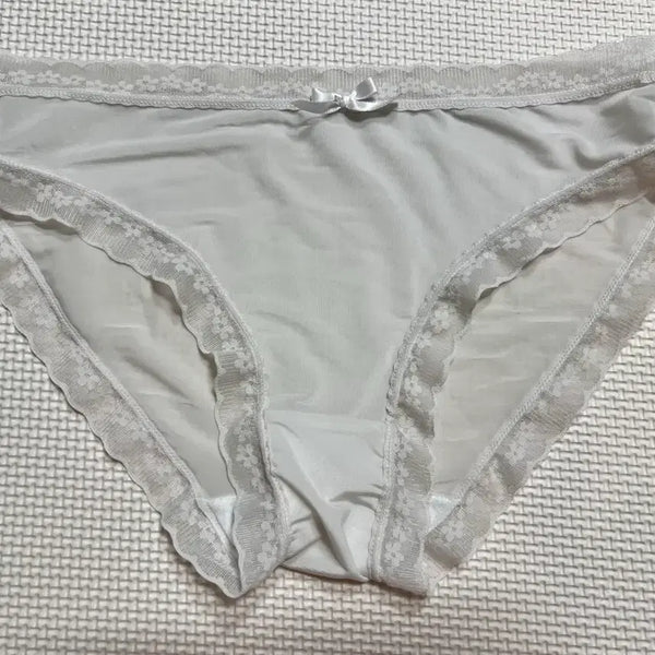 [BUNJANG] Women's White Lace Briefs / (중고) 순수 화이트 삼각팬티
