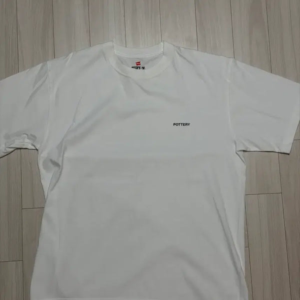 [BUNJANG] XL Porterie Logo Haines Short Sleeve T-shirt White Collaboration / [XL] 포터리 로고 헤인즈 반팔 화이트 콜라보