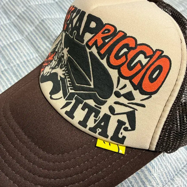 [BUNJANG] Kapital Country Life Trucker Cap (Brown) / 캐피탈 컨트리 라이프 캡(브라운)