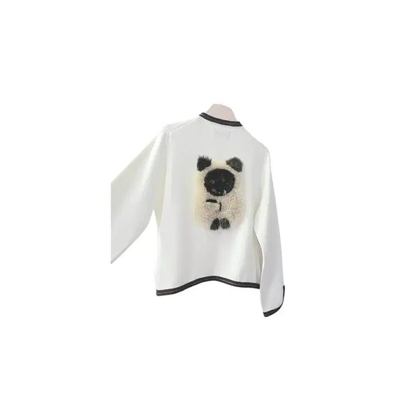 [BUNJANG] MUVEIL Seam Cat Knit Cardigan Jacket / 한섬 정식수입/  MUVEIL뮤베일 샴고양이 니트 가디건/자켓