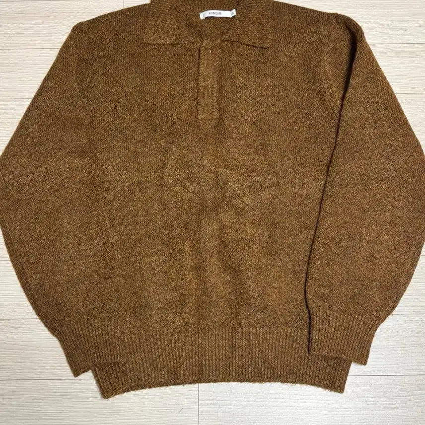 [BUNJANG] Brown Wool Collar Knit / 브라운 울카라 니트