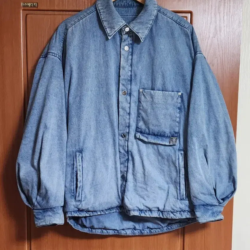 [BUNJANG] Wooyoungmi Padded Oversized Denim Shirt / 우영미 패디드 오버 사이즈 데님 셔츠 48