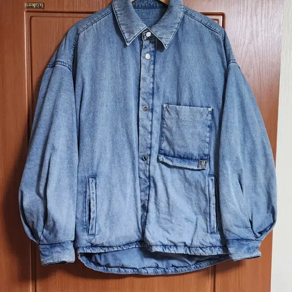[BUNJANG] Wooyoungmi Padded Oversized Denim Shirt / 우영미 패디드 오버 사이즈 데님 셔츠 48