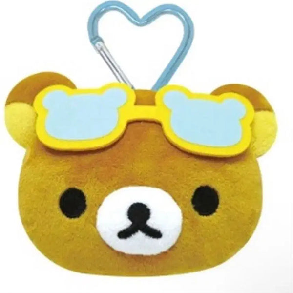 [BUNJANG] Rilakkuma Sunglasses Heart Keychain Pouch / 리락쿠마 선글라스 하트키링 파우치
