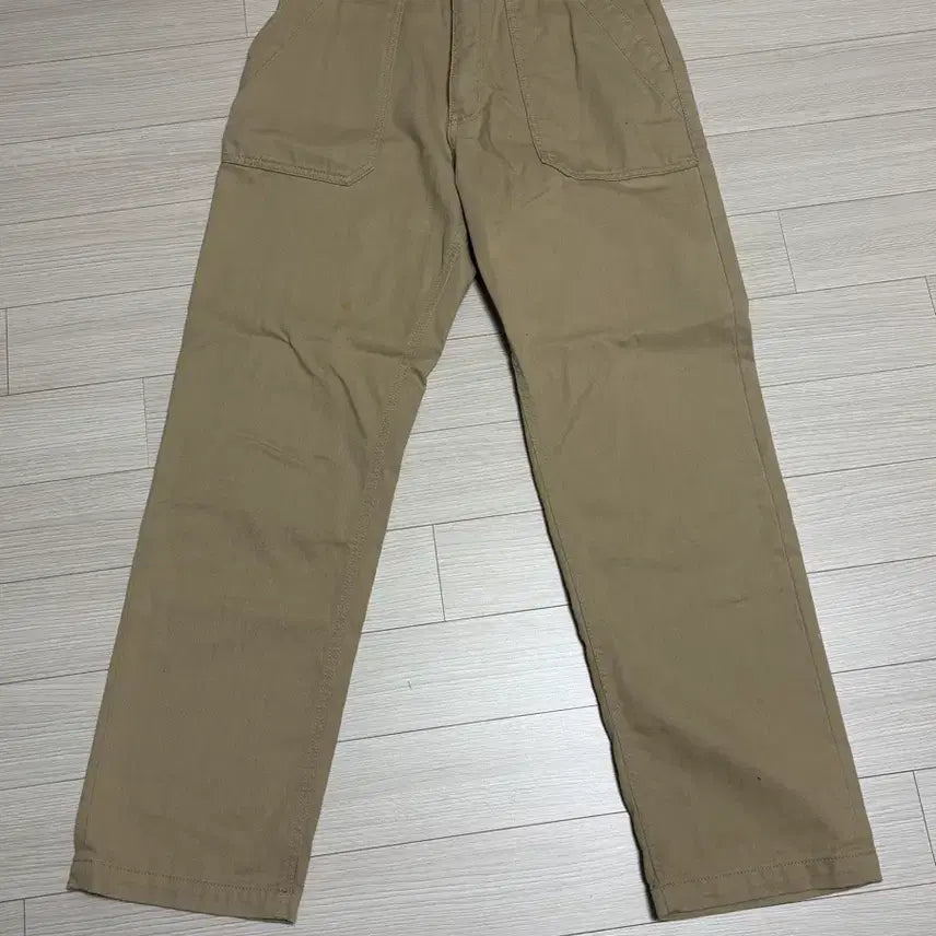[BUNJANG] Beige Regular Fit Cotton Pants / 베이지 레귤러핏 바지 팬츠