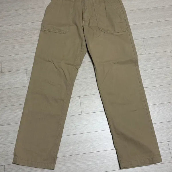 [BUNJANG] Beige Regular Fit Cotton Pants / 베이지 레귤러핏 바지 팬츠