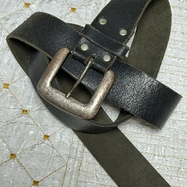 [BUNJANG] Vintage Genuine Leather Belt / 빈티지 엔틱 통가죽 벨트 33