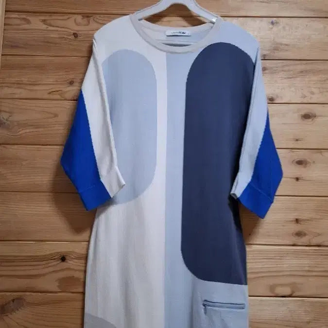 [BUNJANG] Lacoste Color-Block Knit Dress / 라코스테 배색 니트 원피스