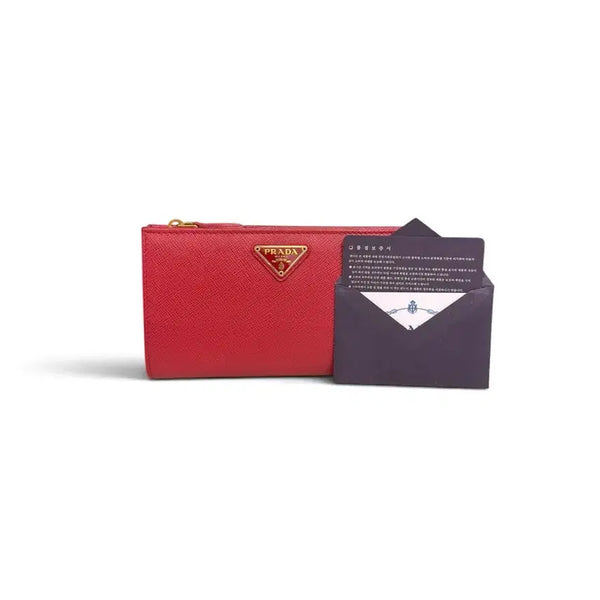 [BUNJANG] Prada Saffiano Wallet Red / 프라다 사피아노 레드 장지갑