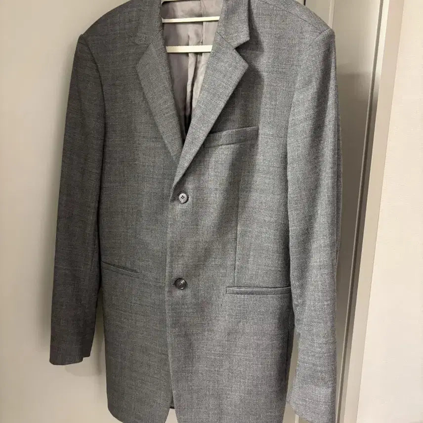 [BUNJANG] COS Men's Melange Grey Blazer (Wool Blend) / 100 남성 코스 COS 울 78% 멜란지 그레이 블레이저