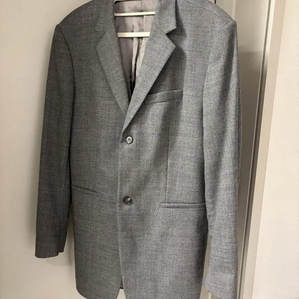 [BUNJANG] COS Men's Melange Grey Blazer (Wool Blend) / 100 남성 코스 COS 울 78% 멜란지 그레이 블레이저