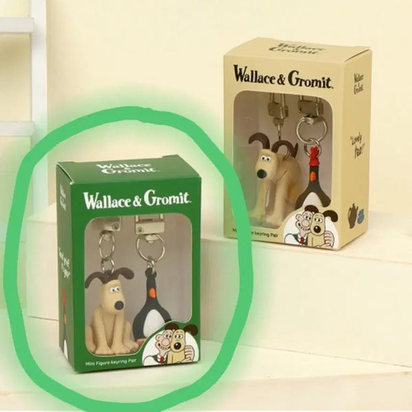 [BUNJANG] Wallace & Gromit Mini Figurine Keyring Set / 월레스와 그로밋 미니 피규어 키링 세트