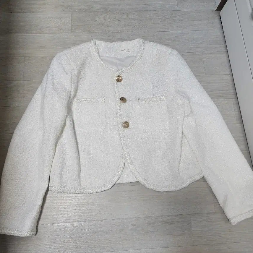 [BUNJANG] White Tweed Jacket / 화이트트위드자켓