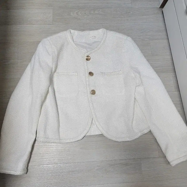 [BUNJANG] White Tweed Jacket / 화이트트위드자켓