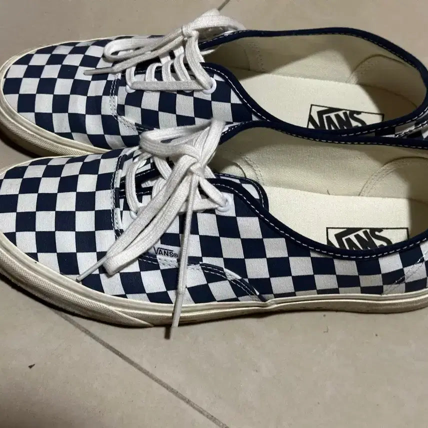[BUNJANG] Vans Authentic Checkerboard Sneakers / 반스 어센틱 체커보드