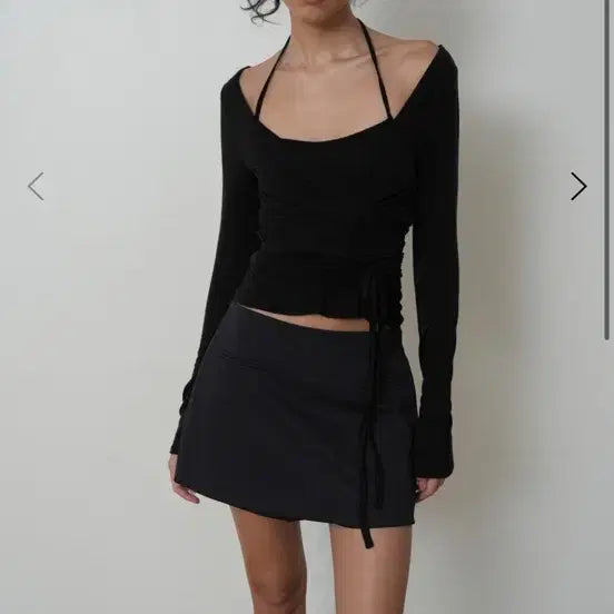 [BUNJANG] Jaezde Wrap Cardigan Set Black / 재즈드 랩 가디건 세트 블랙