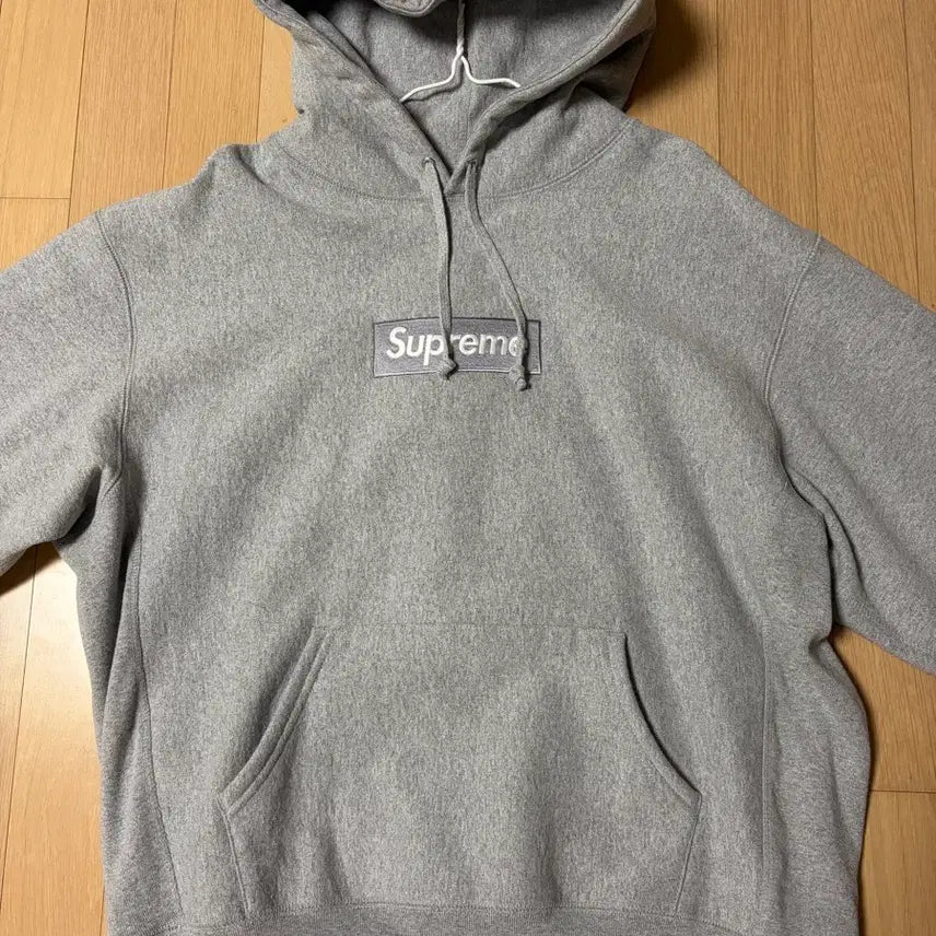 [BUNJANG] Supreme 24FW Box Logo Hoodie Grey (Size M) / [m] 24fw 슈프림 박스로고 후드 그레이 2회착 싸게팔아용!!!