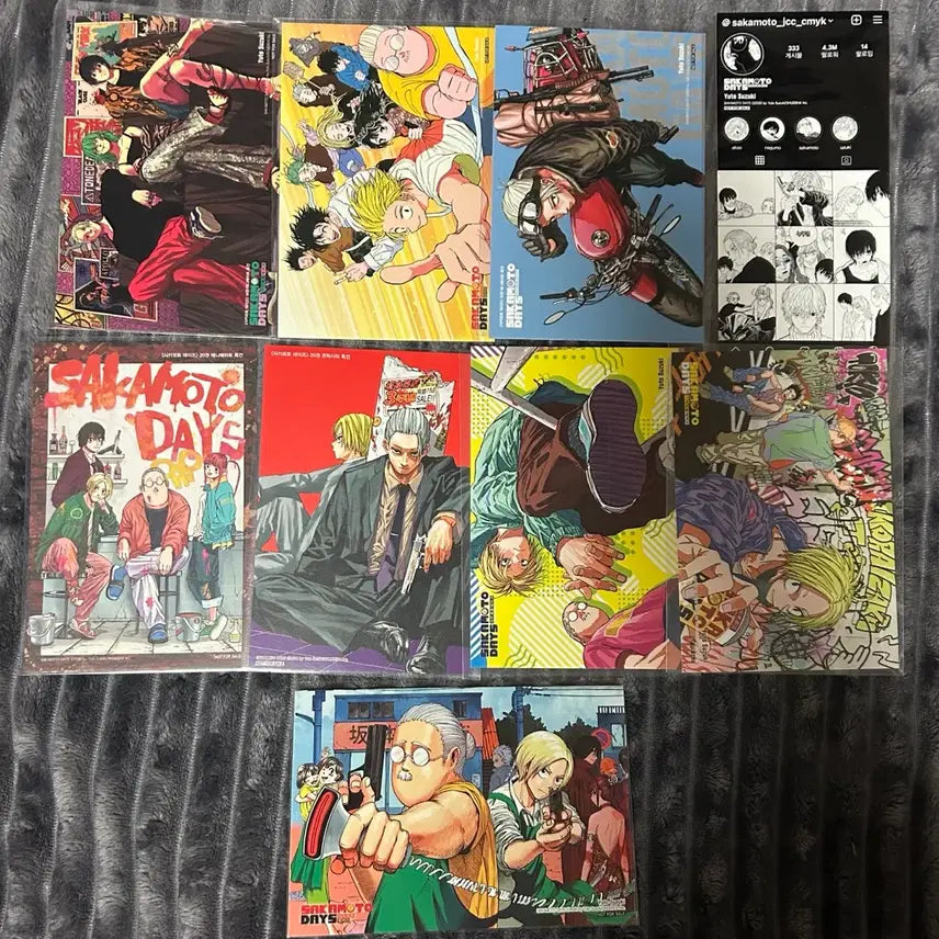 [BUNJANG] Sakando Days Korean Edition Limited Postcard Set / 사카모토데이즈 사카데이 한국판 특전 부록 한정 엽서 나구모 신 오사라기 시시바 가쿠