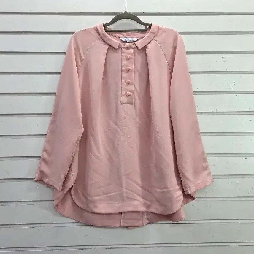 [BUNJANG] Light Pink Chiffon Blouse Size 77 / 연핑크  쉬폰  블라우스 77/보물찾기천사