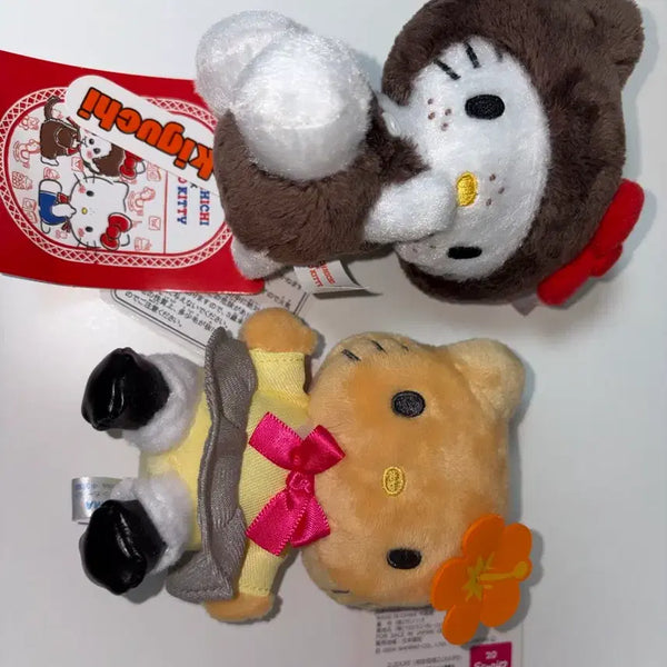 [BUNJANG] Monchhichi x Hello Kitty Tanning Doll Keychain / 몬치치 콜라보 키티 태닝 교복 헬로키티 산리오 인형 키링