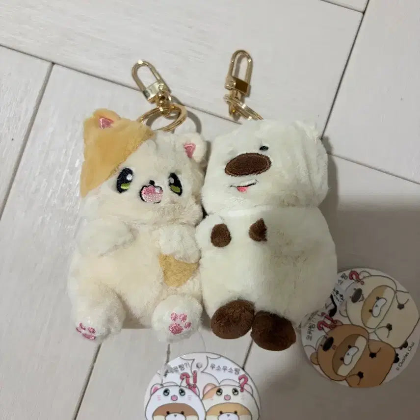 [BUNJANG] Cosmic Girls (WJSN) Keyring Plush Set / 코커짱인줄 우소우소,코네코짱인줄 우소우소짱 키링 인형 새상품 세트
