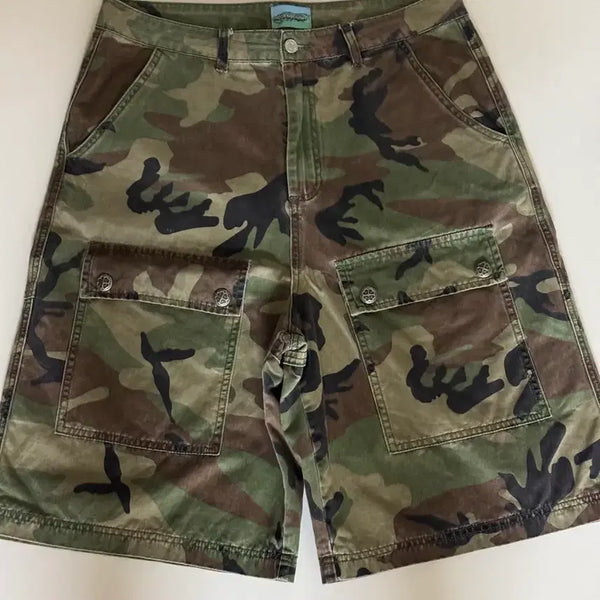 [BUNJANG] Vintage Camo Cargo Shorts / hidden behind 카모 반바지