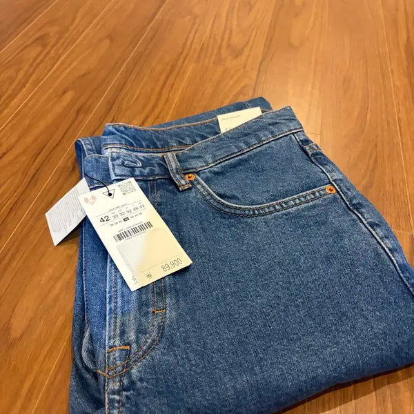 [BUNJANG] ZARA Straight Ankle Fit Denim Jeans (EU 42 / KR 32) / 자라 ZARA 스트레이트 앵클핏 데님 EU42 / KR32 새상품