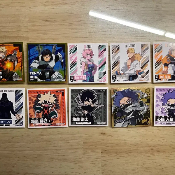 [BUNJANG] My Hero Academia Wafer Gum Seal Sticker Bundle Set / 나히아 웨하스 껌 씰 스티커