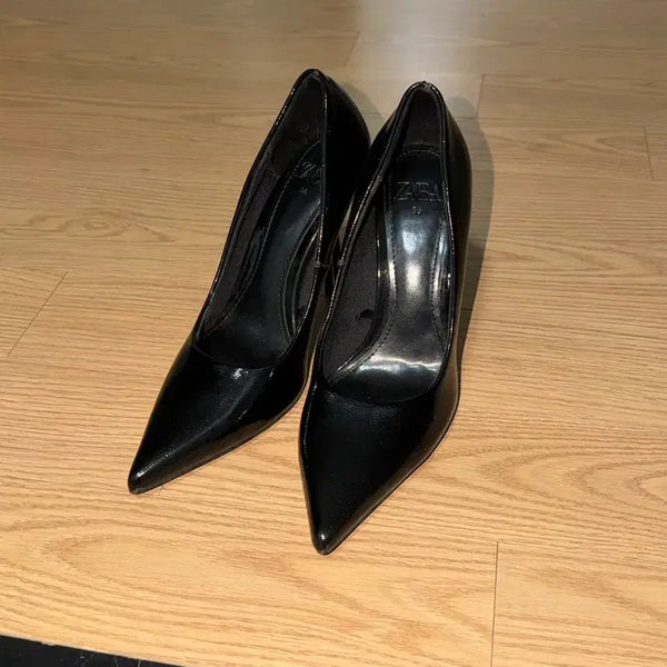 [BUNJANG] ZARA Basic Black Stiletto Heels (Size 36) / ZARA 자라 기본 블랙 힐 구두(무료배송)