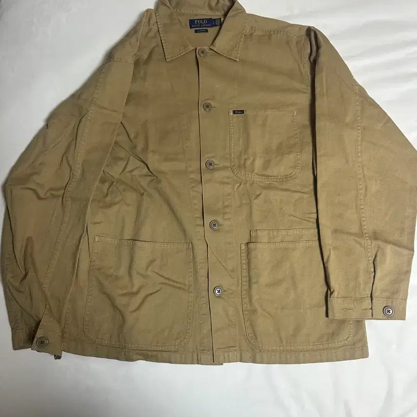 [BUNJANG] Polo Ralph Lauren French Work Jacket Beige / 폴로 랄프로렌 프렌치 워크자켓 베이지 L