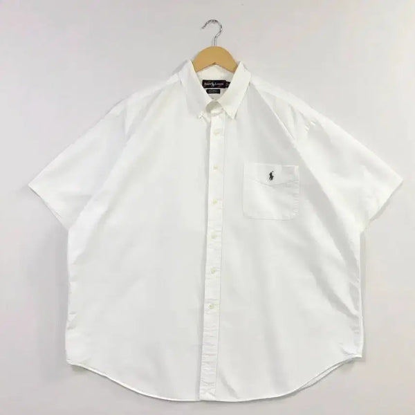 [BUNJANG] Polo Oxford White Big Shirt XL / 폴로 옥스포드 화이트 빅셔츠 XL